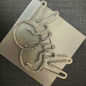 Chanel Strass Peace Sign Brooch
